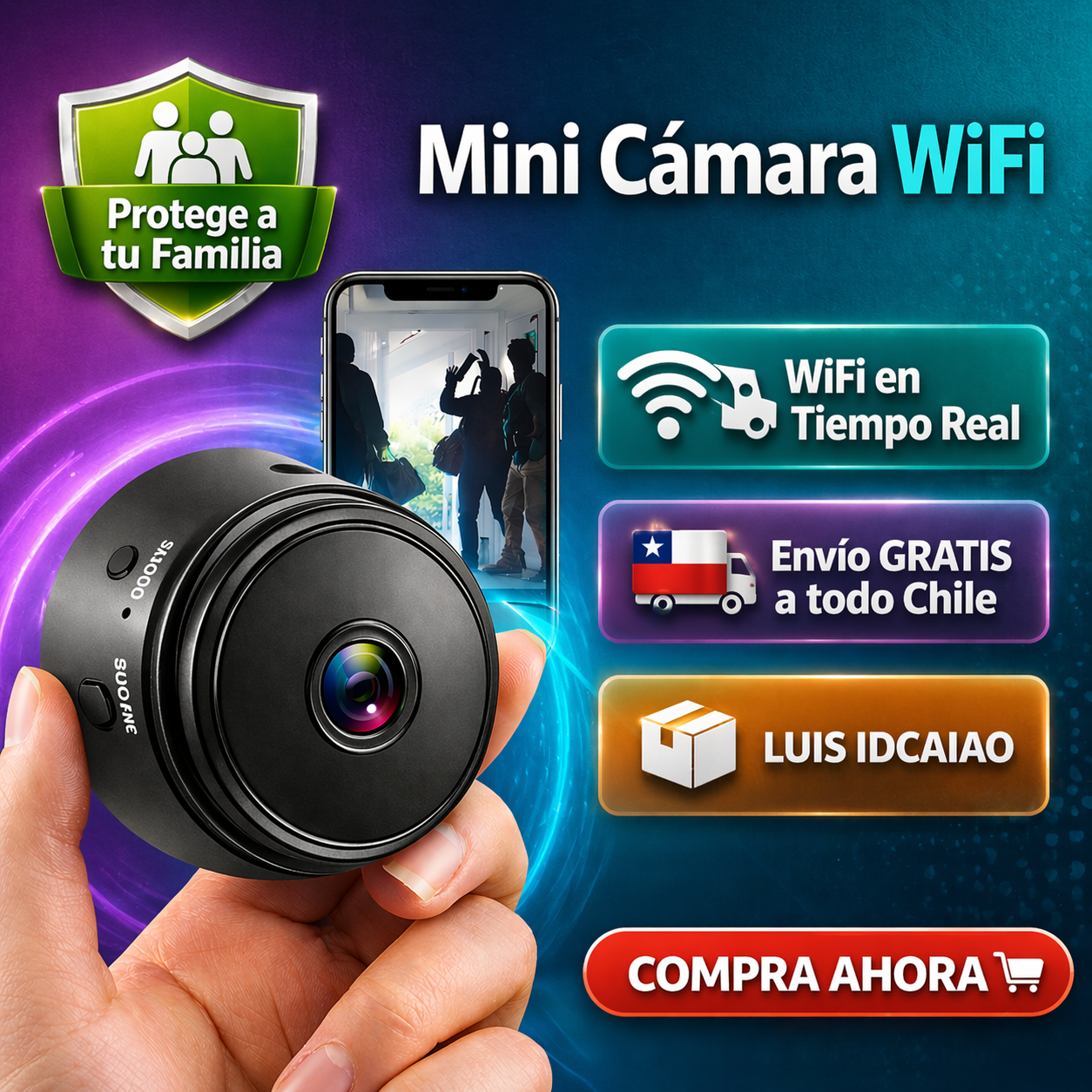 🚨Mini Camara Espía - Protege a los tuyos🚨