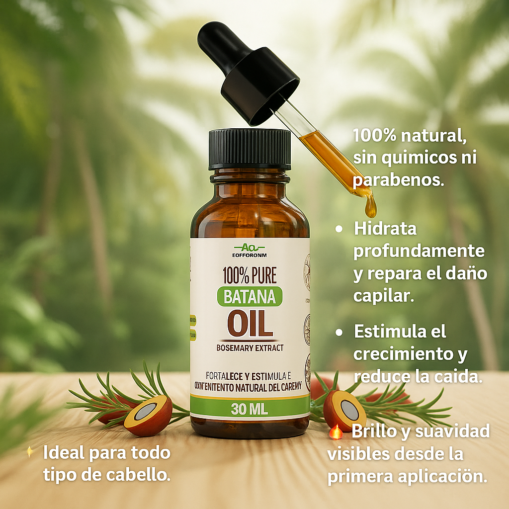 Aceite Batana 100% puro + Romero - Fortalece y estimula el recimiento natural del cabello