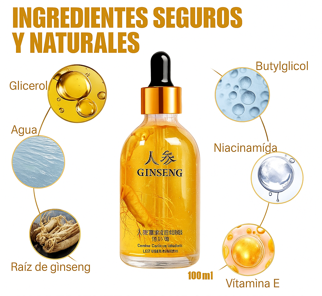 Serum Facial Antienvejecimiento De Ginseng✨