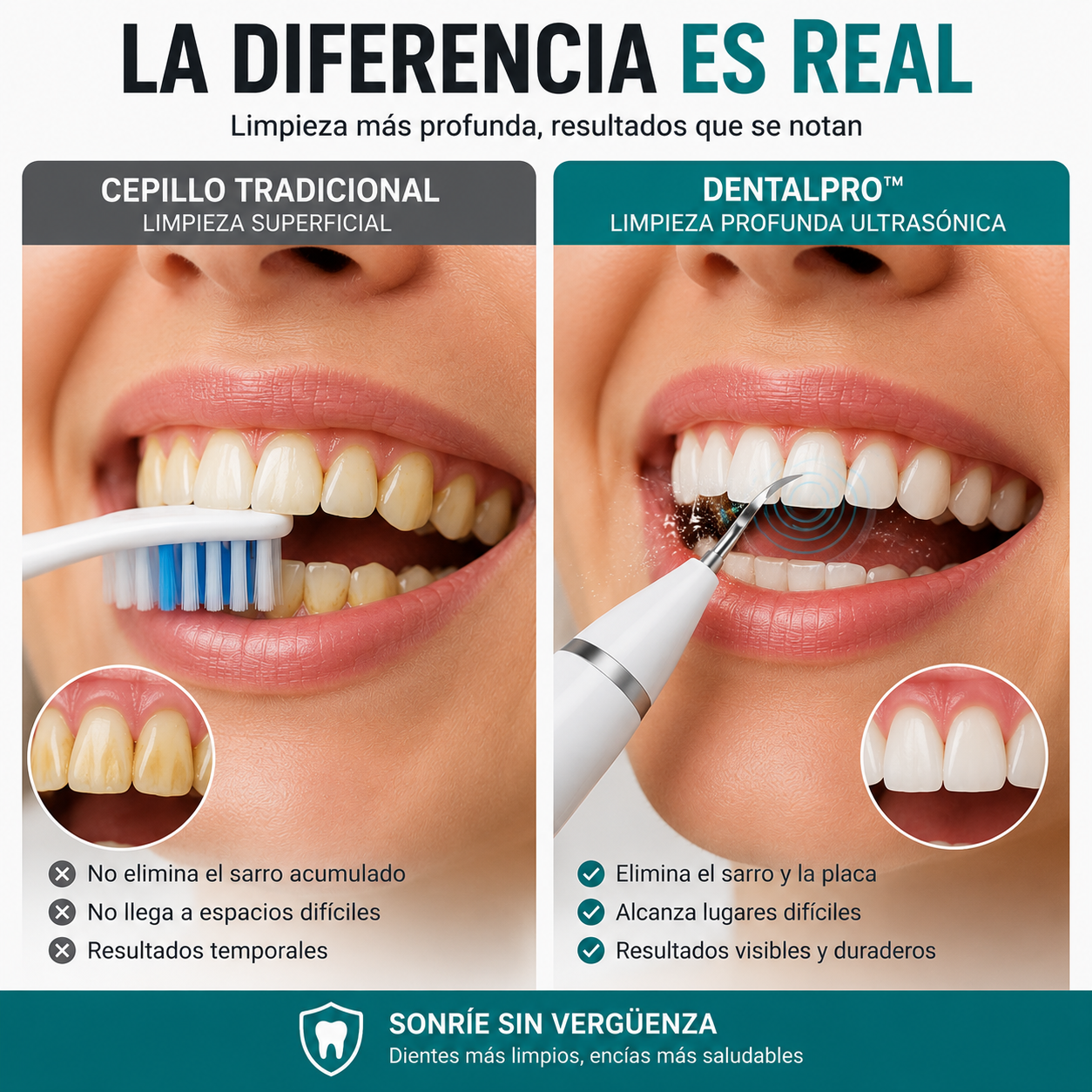 Removedor de sarro Eléctrico Dental Pro Max® - Sonrisa Radiante en Casa en Minutos
