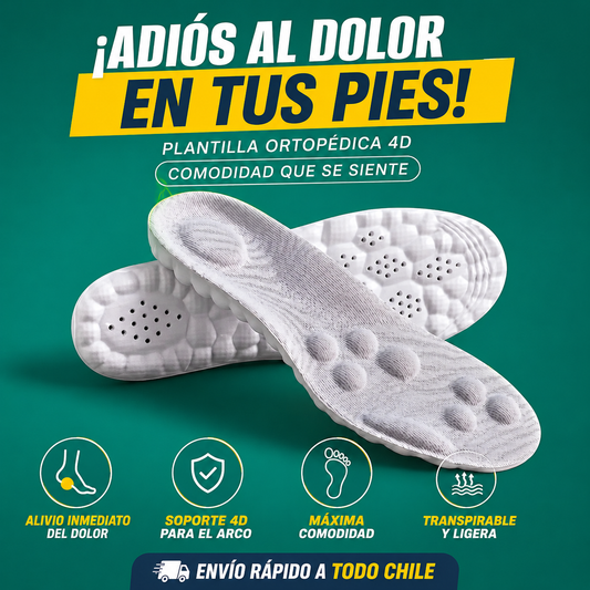 Plantillas Confort 4D – Alivio para la Fascitis Plantar y el Dolor de Talón