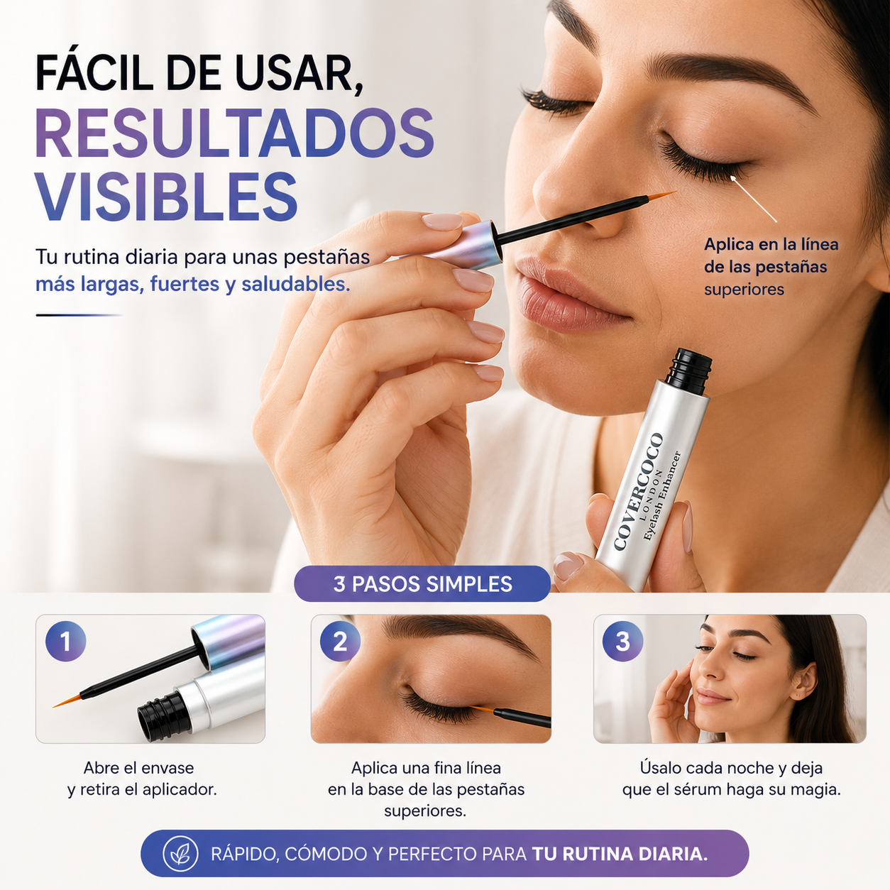 Sérum de Pestañas Premium® — Pestañas Más Largas y Naturales Cada Día