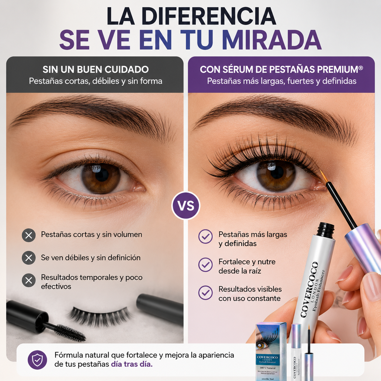 Sérum de Pestañas Premium® — Pestañas Más Largas y Naturales Cada Día