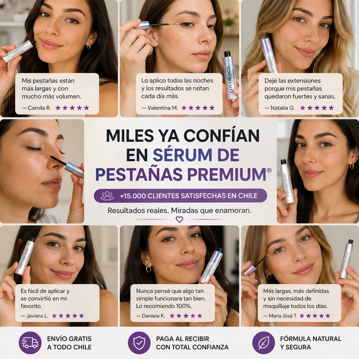 Sérum de Pestañas Premium® — Pestañas Más Largas y Naturales Cada Día