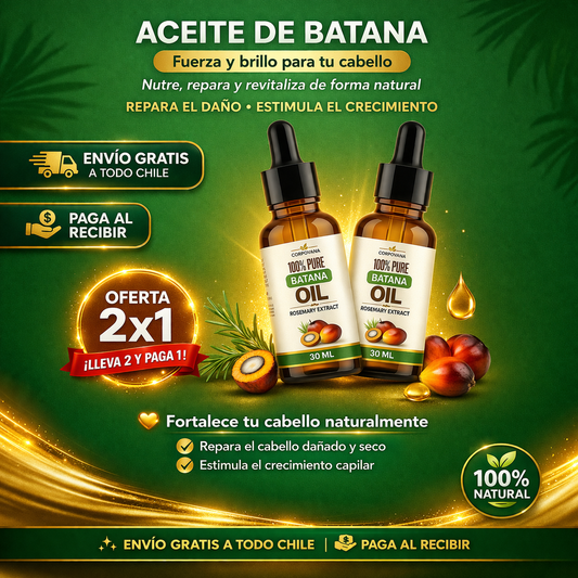 2X1 ACEITE DE BATANA - Hidratación y Crecimiento Cabello 30 ml