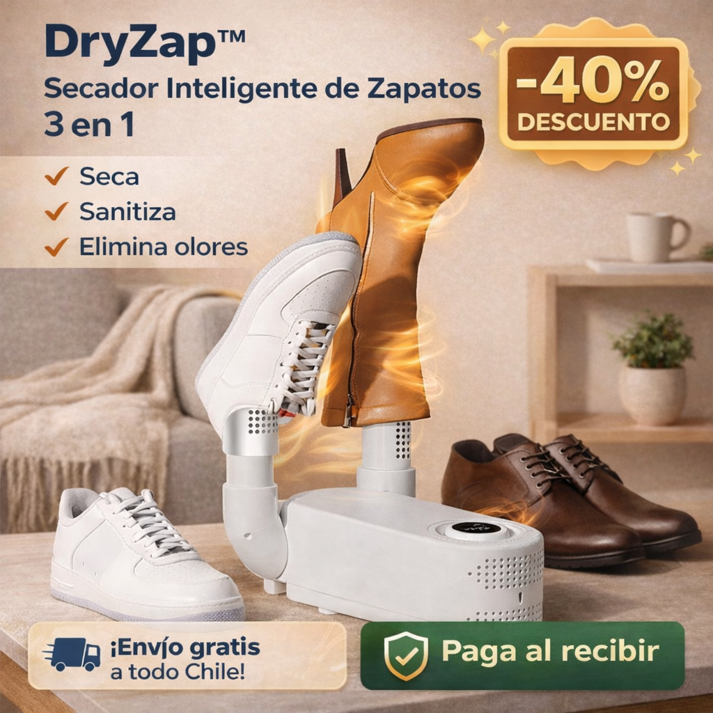 DryZap™ Secador Inteligente de Zapatos 3 en 1 – Seca, Sanitiza y Elimina Olores