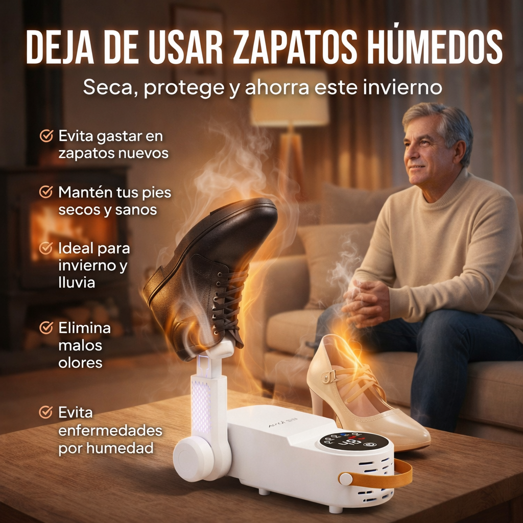 DryZap™ Secador Inteligente de Zapatos 3 en 1 – Seca, Sanitiza y Elimina Olores