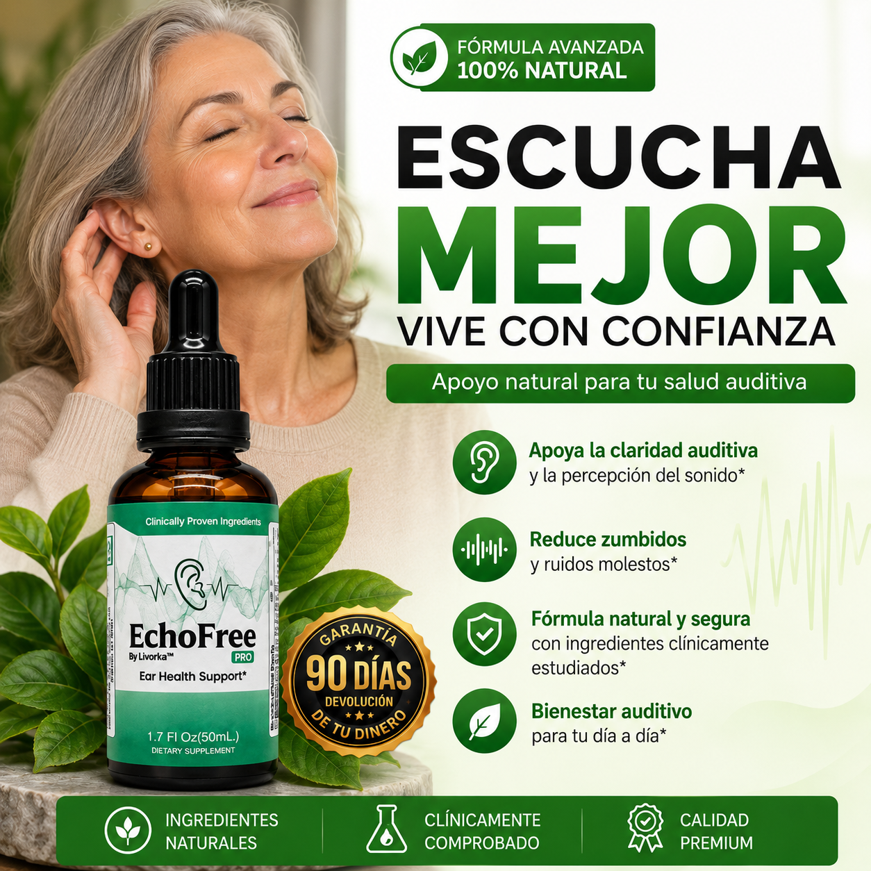 EchoFree™ - Alivio natural para los molestos ruidos en tus oídos