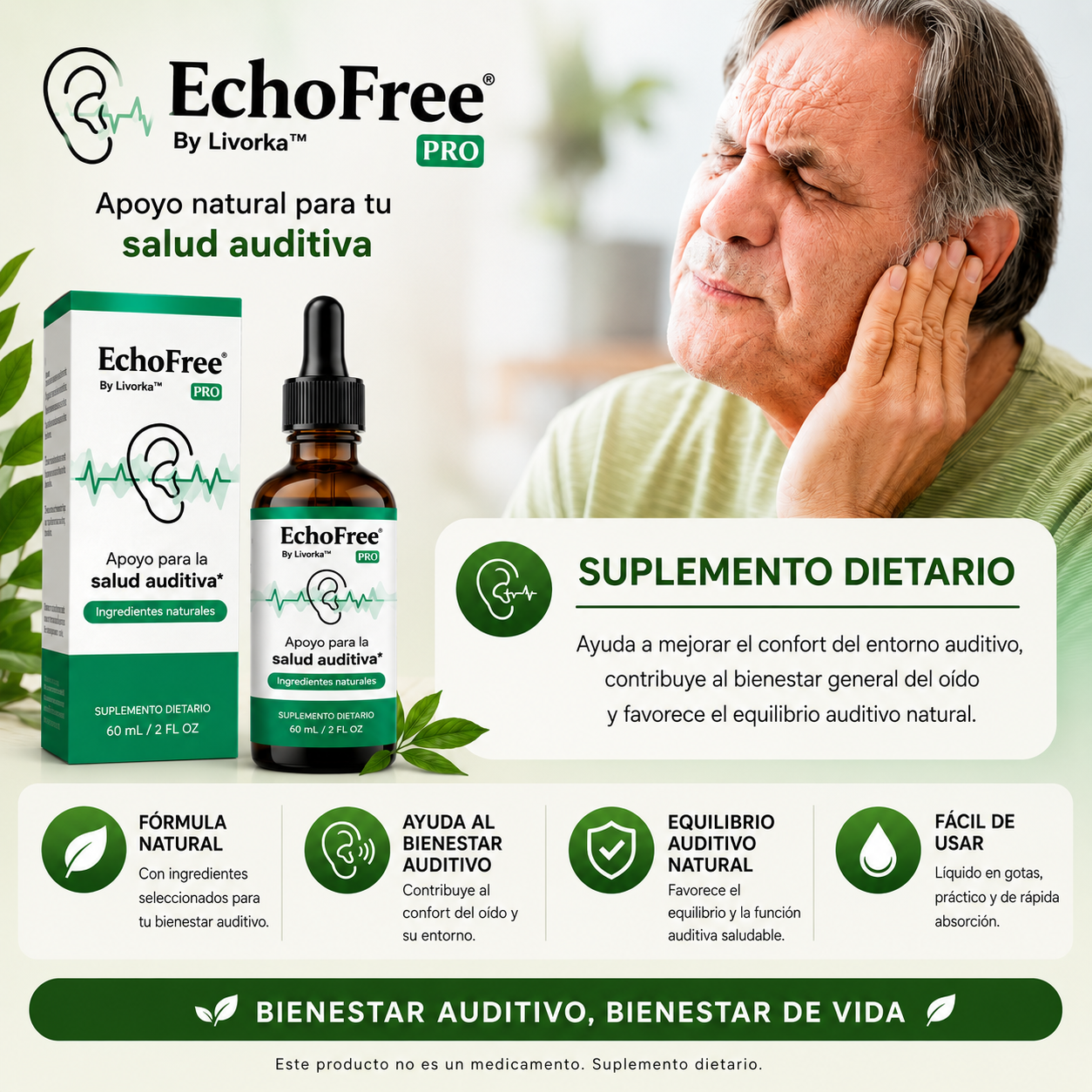 EchoFree™ - Alivio natural para los molestos ruidos en tus oídos