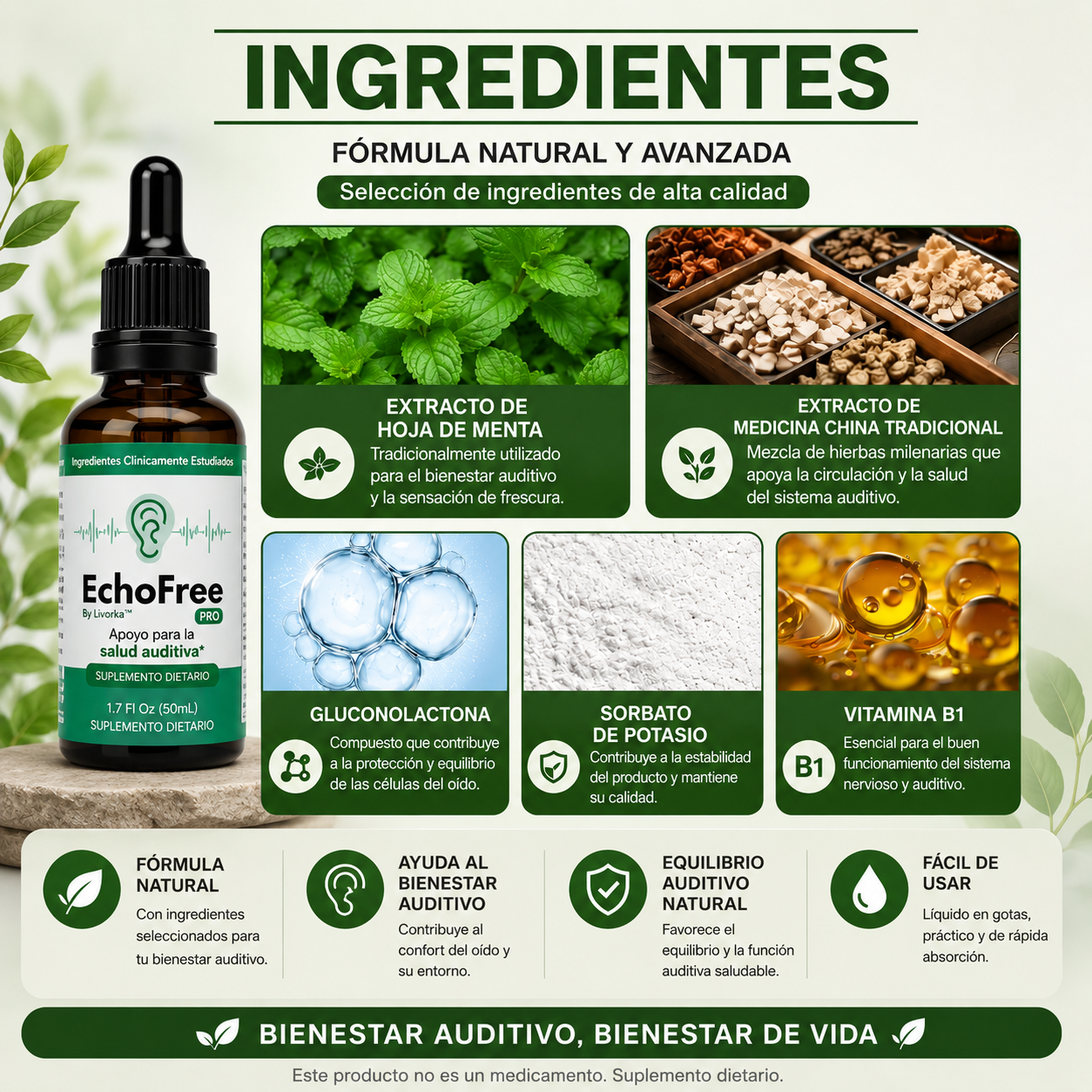 EchoFree™ - Alivio natural para los molestos ruidos en tus oídos