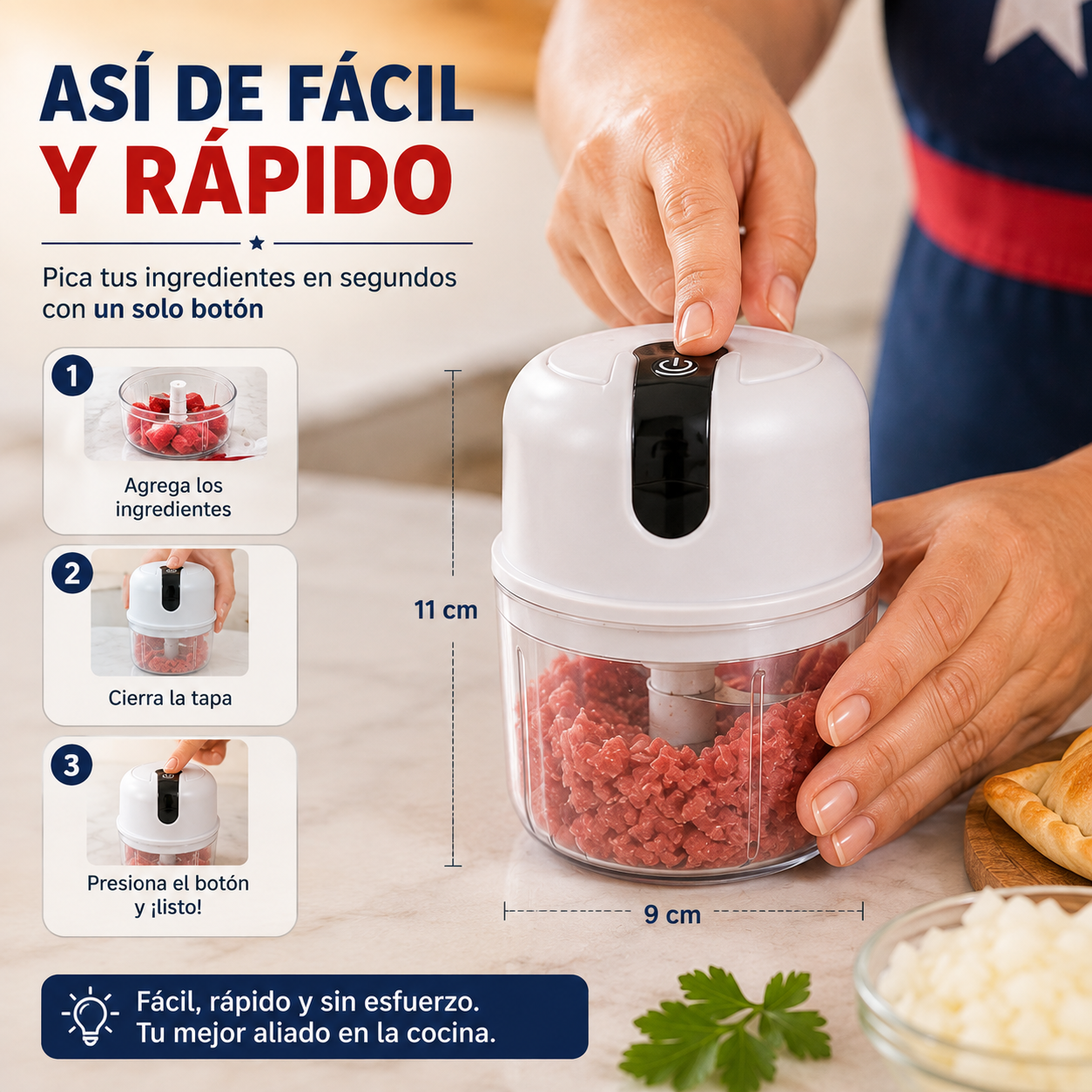 QuickChef™ | Picadora Eléctrica