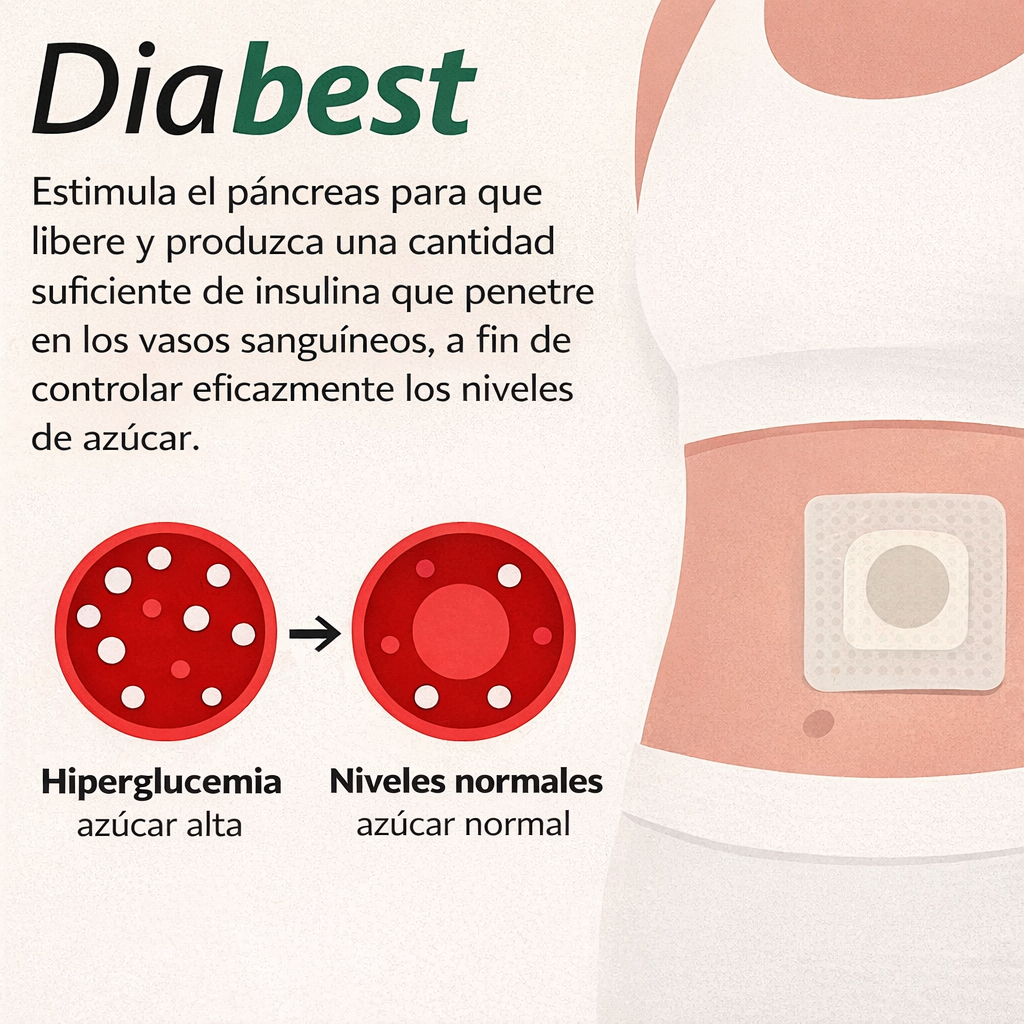 GlucoPatch™ Parche Natural Regulador de Azúcar y Carbohidratos (12X3=36 parches en total)
