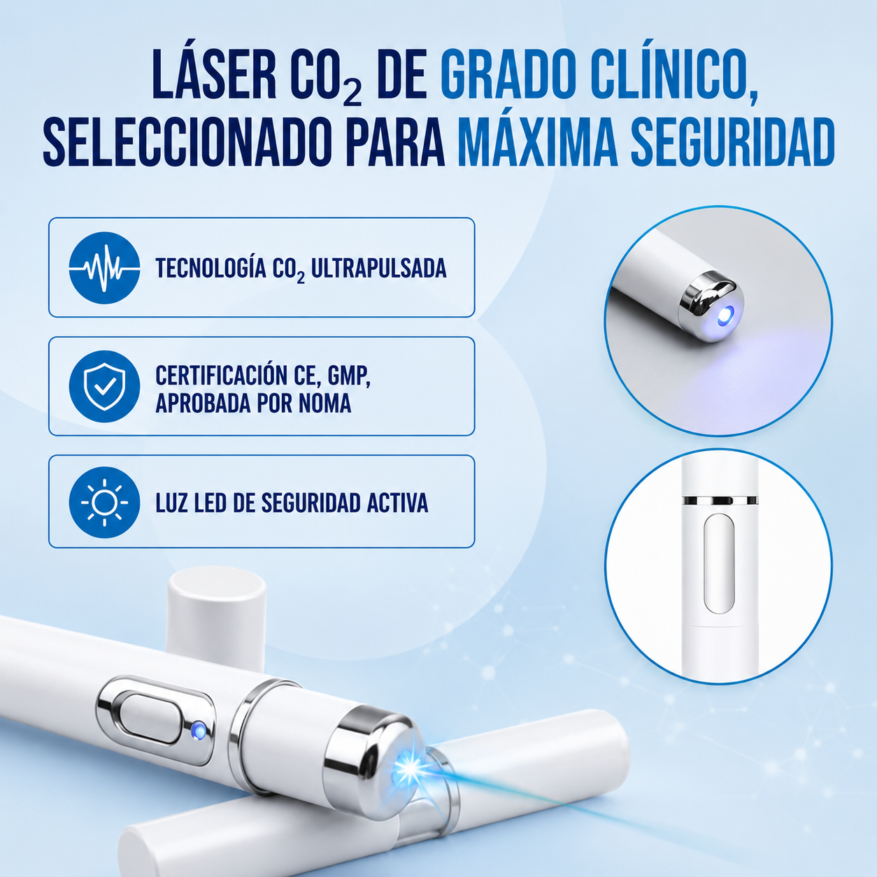 ClearFace™ – Láser Portátil – Elimina Verrugas, Lunares y Manchas