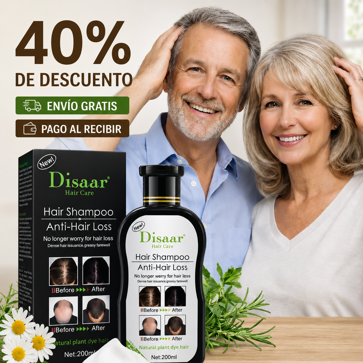 Shampoo Anticaída Disaar® Reduce la caída y fortalece tu cabello✨
