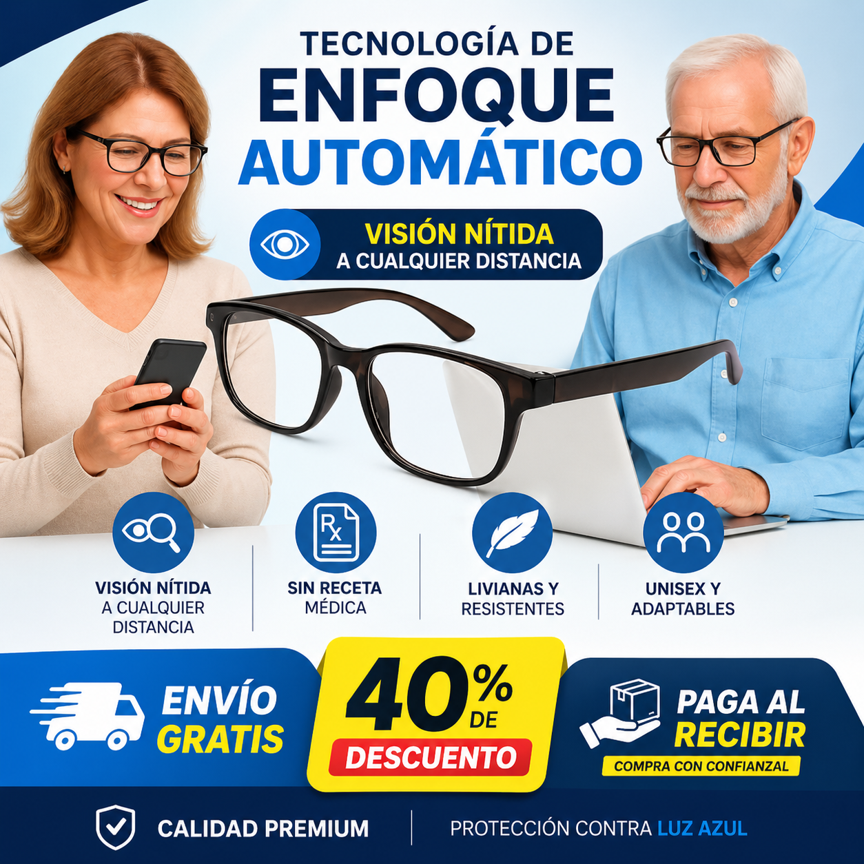 Lentes One Power ORIGINAL – Visión Clara y Descanso Visual al Instante