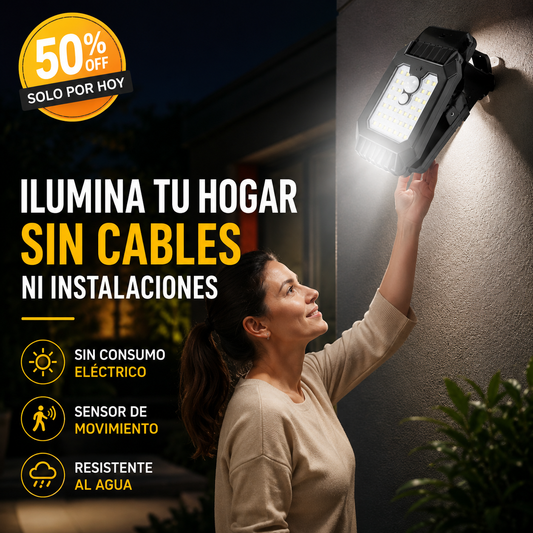 Lámpara Solar Inteligente Clip Pro™ – Luz Automática con Sensor de Movimiento