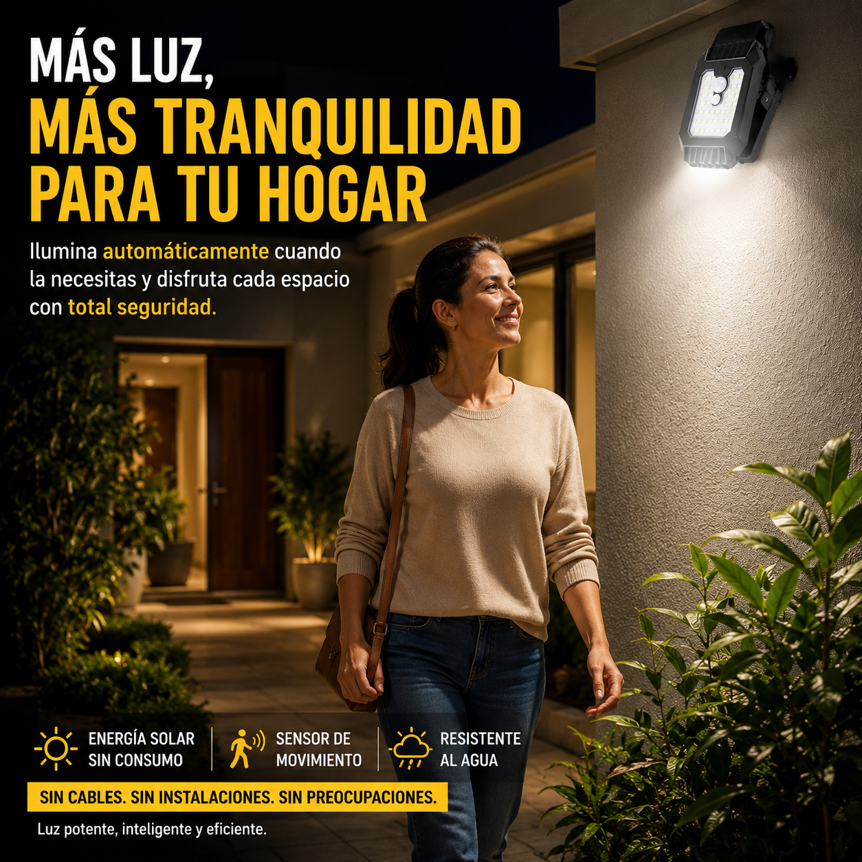 Lámpara Solar Inteligente Clip Pro™ – Luz Automática con Sensor de Movimiento
