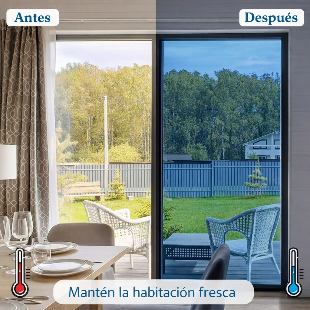 VINIL ANTI UV EFECTO ESPEJO - Tamaño 60 cm x 5 Metros