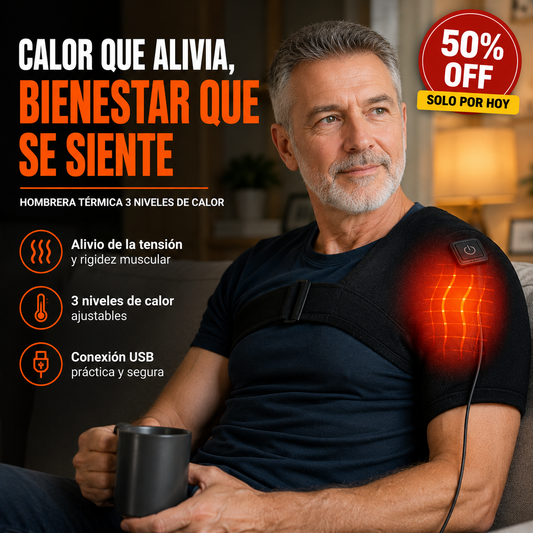 Hombrera Térmica ComfortHeat Pro® – Calor Reconfortante de 3 Niveles