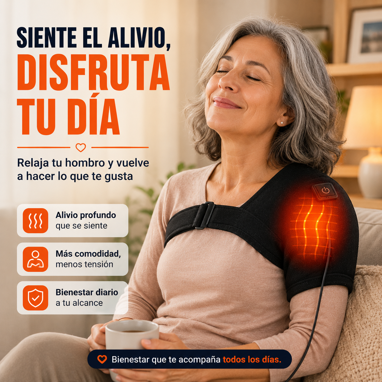 Hombrera Térmica ComfortHeat Pro® – Calor Reconfortante de 3 Niveles