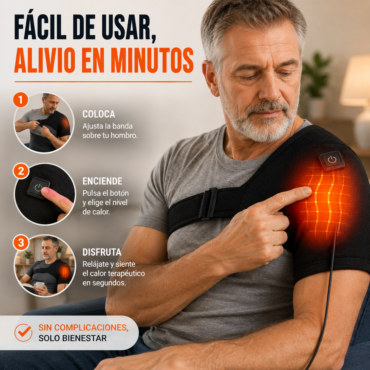 Hombrera Térmica ComfortHeat Pro® – Calor Reconfortante de 3 Niveles
