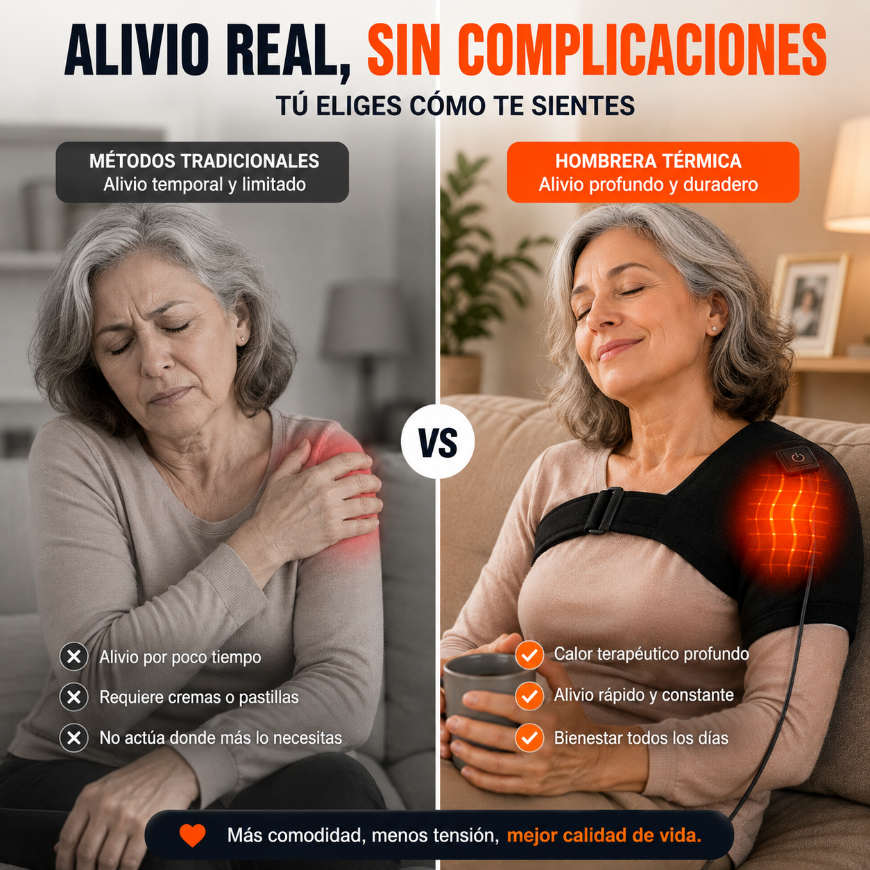 Hombrera Térmica ComfortHeat Pro® – Calor Reconfortante de 3 Niveles