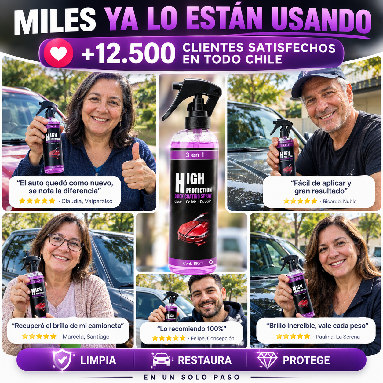 Cera Cerámica Spray 3 en 1™ | Brillo Profesional en Minutos