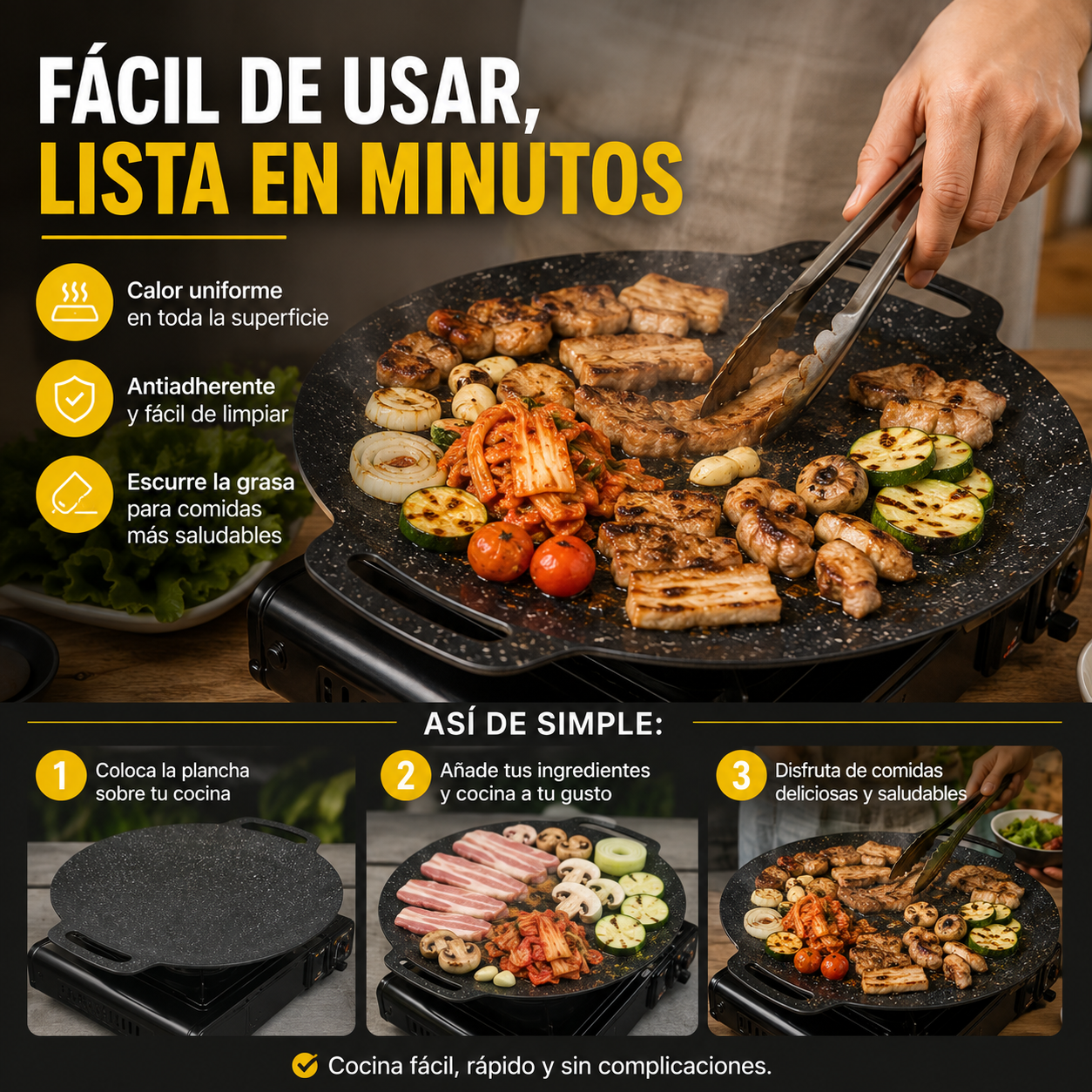 Disco Antiadherente Premium 32cm – Cocina sano, rico y sin aceite