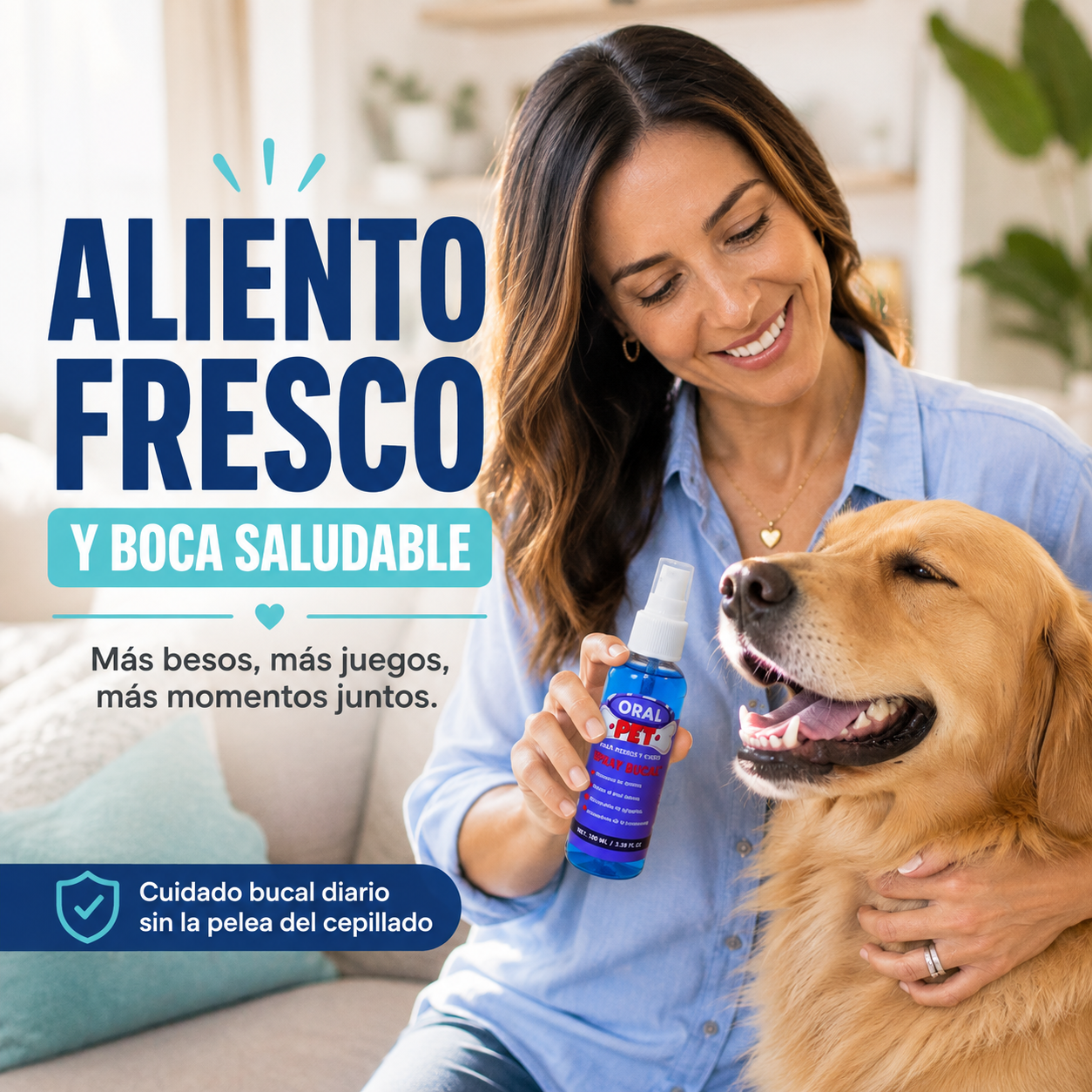 🐾 OralPet™ | Spray Bucal para Mascotas – Aliento Fresco y Cuidado Dental