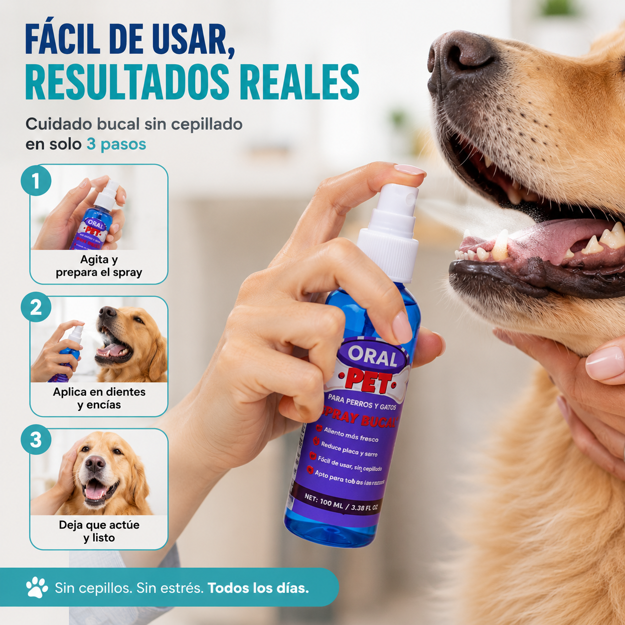 🐾 OralPet™ | Spray Bucal para Mascotas – Aliento Fresco y Cuidado Dental
