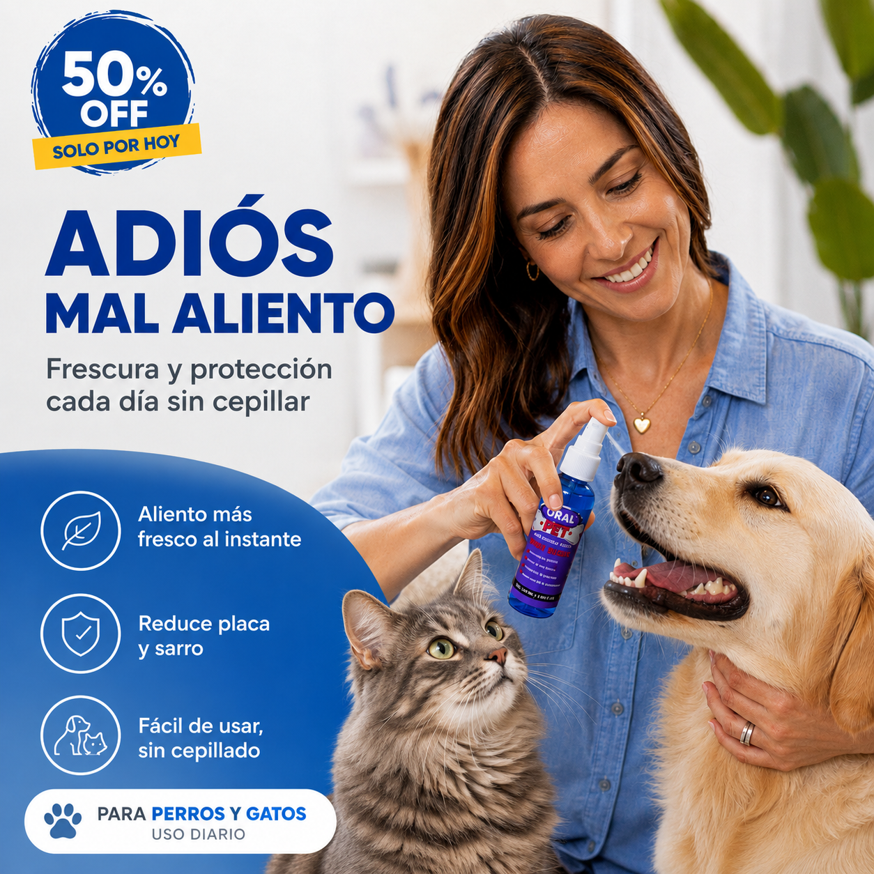 🐾 OralPet™ | Spray Bucal para Mascotas – Aliento Fresco y Cuidado Dental