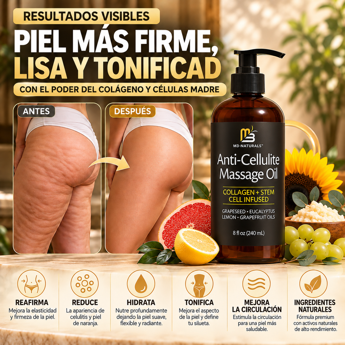 BodyLift™ Aceite Masaje Corporal Reafirmante Anticelulitis
