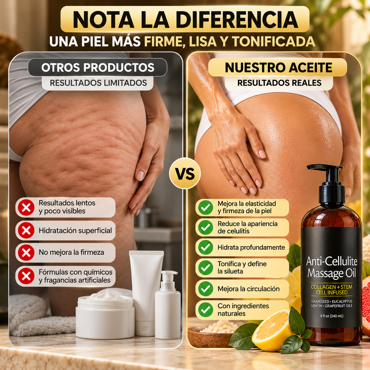 BodyLift™ Aceite Masaje Corporal Reafirmante Anticelulitis