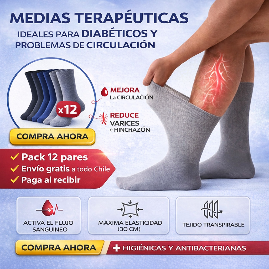 Pack 12 Calcetines que No Aprietan - Ideales para Diabéticos