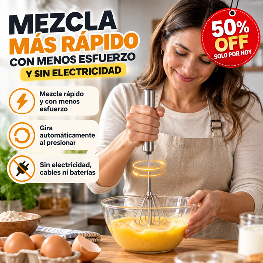 BATIDOR MANUAL INTELIGENTE - Mezcla más rápido, con menos esfuerzo y sin electricidad