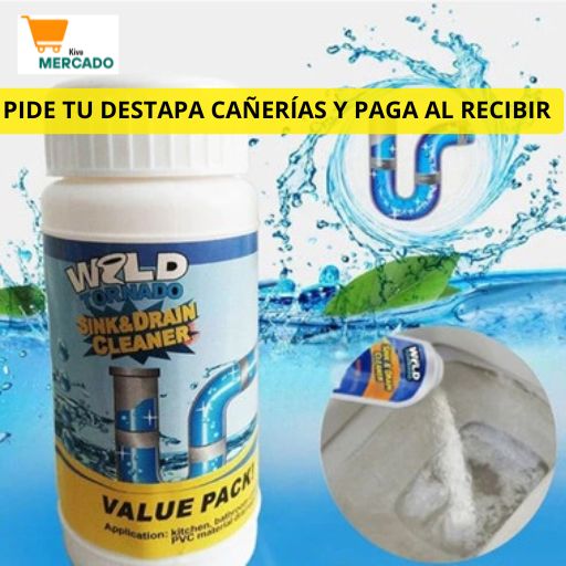 Destapador de cañerías y drenajes (Lleva 3 y paga 1)